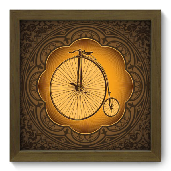 Quadro Decorativo - Bicicleta Retrô - 22cm X 22cm - 016qdvm