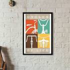 Quadro Decorativo Bike Cycles Of Life 33x24cm Moldura:madeira