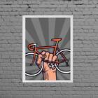 Quadro Decorativo Bike Revolution 24x18cm - Com Vidro Moldura