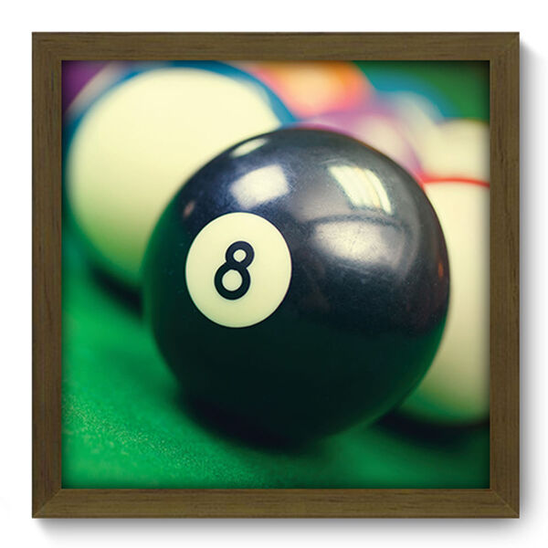 Quadro Decorativo - Bilhar - 33cm X 33cm - 041qdem