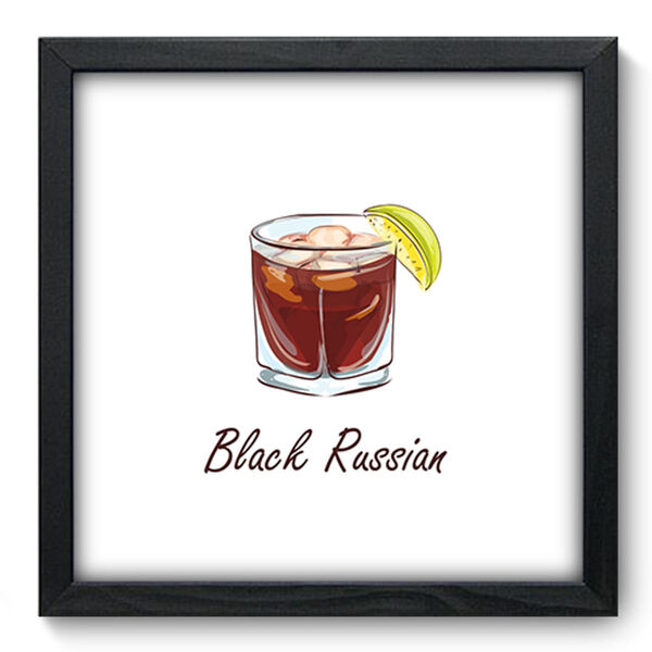 Quadro Decorativo - Black Russian - 33cm X 33cm - 378qdcp