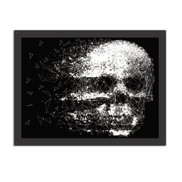 Quadro Decorativo Black Skull Faded