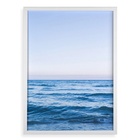 Quadro Decorativo Blue Ocean 45x34cm Moldura Branca