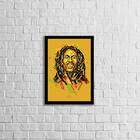 Quadro Decorativo Bob Marley Amarelo 45x34cm A3 (45 X 34)
