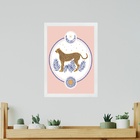 Quadro Decorativo Boho Leopardo - Sol E Lua 45x34cm - Com Vid