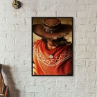 Quadro Decorativo Boiadeiro Umbanda 24x18cm - Com Vidro Moldu