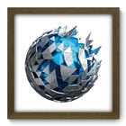 Quadro Decorativo - Bola - 33cm X 33cm - 178qdam