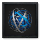 Quadro Decorativo - Bola - 33cm X 33cm - 181qdap