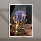 Quadro Decorativo Bola De Cristal 33x24cm - Com Vidro Moldura