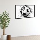 Quadro Decorativo Bola Futebol Respingos  - 50x70cm Moldura P