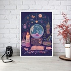 Quadro Decorativo Bola Mágica De Cristal 33x24cm Moldura Preta