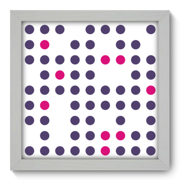 Quadro Decorativo - Bolas - 22cm X 22cm - 066qnaab