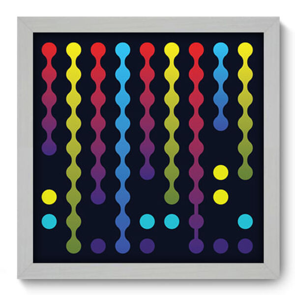 Quadro Decorativo - Bolas - 33cm X 33cm - 245qdab