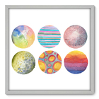 Quadro Decorativo - Bolas - 70cm X 70cm - 044qnadb