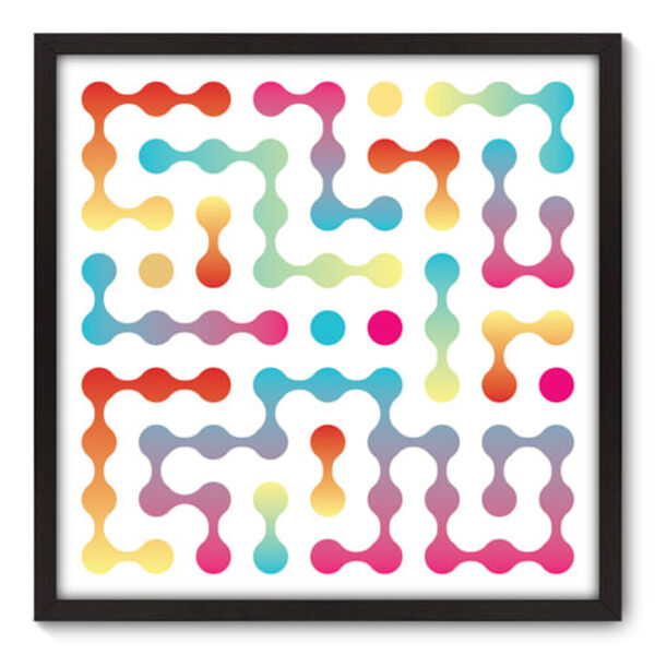 Quadro Decorativo - Bolas - 70cm X 70cm - 064qnadp