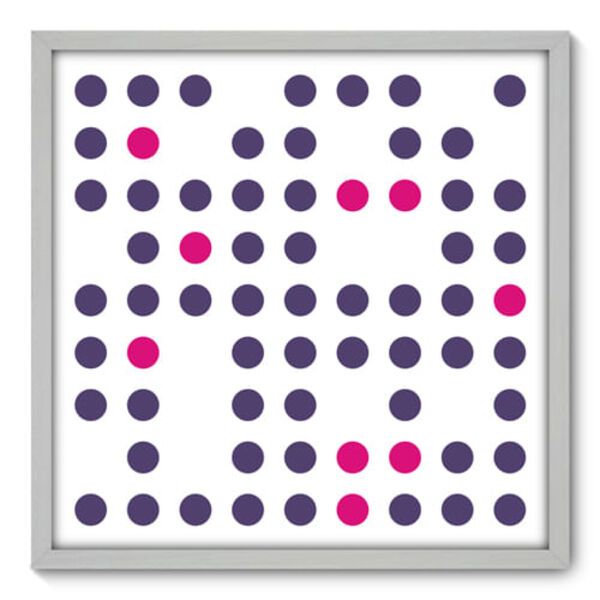 Quadro Decorativo - Bolas - 70cm X 70cm - 066qnadb