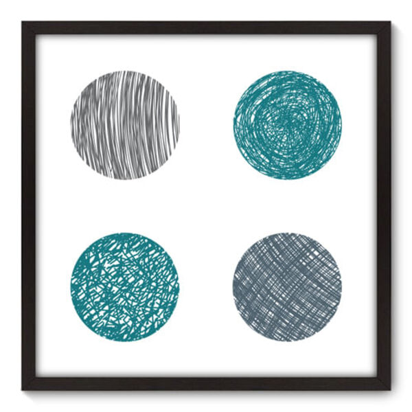 Quadro Decorativo - Bolas - 70cm X 70cm - 185qnadp