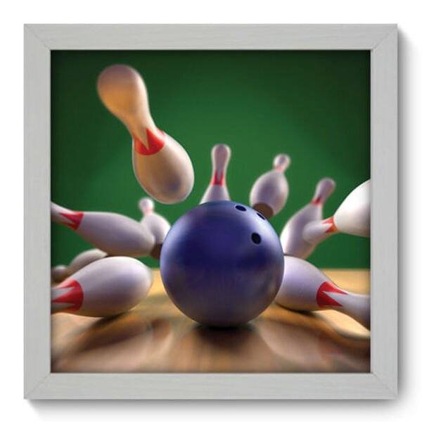 Quadro Decorativo - Boliche - 22cm X 22cm - 002qdeb