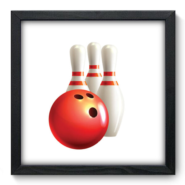 Quadro Decorativo - Boliche - 33cm X 33cm - 209qddp