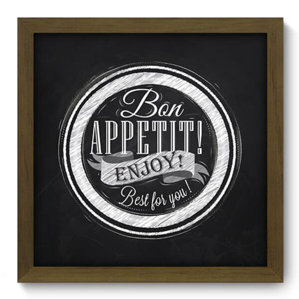 Quadro Decorativo - Bon Appetit - 33cm X 33cm - 311qdcm