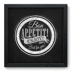 Quadro Decorativo - Bon Appetit - 33cm X 33cm - 311qdcp