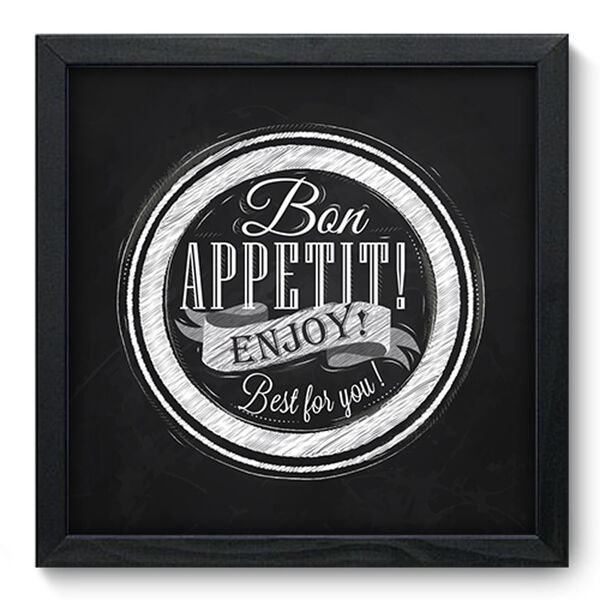 Quadro Decorativo - Bon Appetit - 33cm X 33cm - 311qdcp