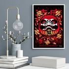 Quadro Decorativo Boneco Japonês Daruma 33x24cm - Com Vidro M