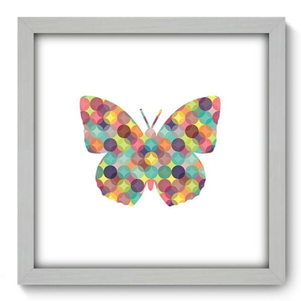 Quadro Decorativo - Borboleta - 33cm X 33cm - 255qdsb