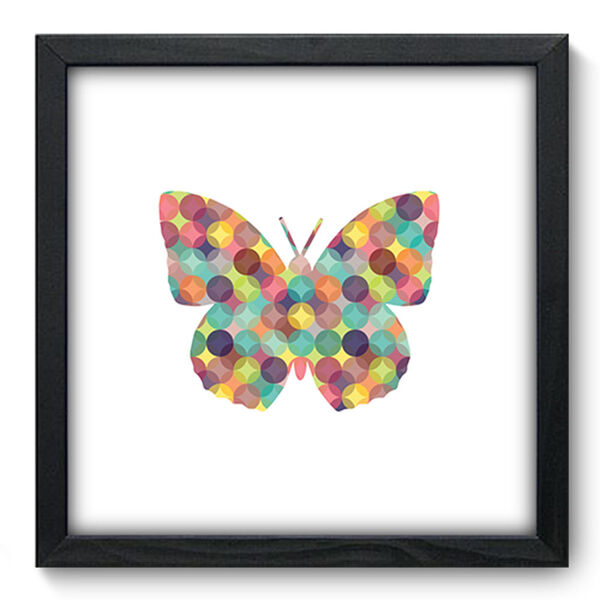 Quadro Decorativo - Borboleta - 33cm X 33cm - 255qdsp