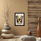 Quadro Decorativo Borboleta Elegante 33x24cm - Com Vidro Mold