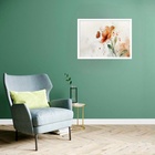 Quadro Decorativo Borboleta Flor Laranja  - 50x70cm Moldura B