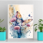 Quadro Decorativo Borboleta Floral Aquarela 24x18cm - Com Vid
