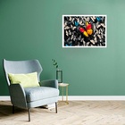 Quadro Decorativo Borboleta Fundo Borboletas  - 50x70cm Moldu