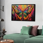 Quadro Decorativo Borboleta Ilustração  - 50x70cm Moldura Pre
