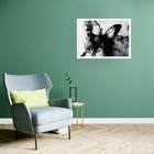 Quadro Decorativo Borboleta Monocromática  - 50x70cm Moldura