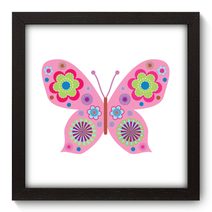 Quadro Decorativo - Borboleta Rosa - 22cm X 22cm - 033qdip ...
