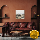 Quadro Decorativo Borda Infinita Paisagem Egito Sala 60x60cm