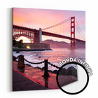 Quadro Decorativo Borda Infinita Ponte Golden Gate 60x60cm
