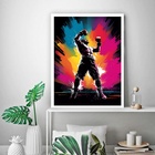 Quadro Decorativo Boxe - Campeão 33x24cm - Com Vidro Moldura