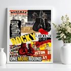 Quadro Decorativo Boxe Colagem 33x24cm - Com Vidro Moldura Pr