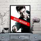 Quadro Decorativo Boy Magia 45x34cm - Com Vidro Moldura:madei