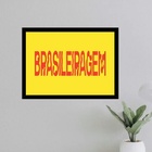 Quadro Decorativo Brasileiragem 24x18cm Moldura Branca