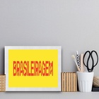 Quadro Decorativo Brasileiragem 33x24cm Moldura Branca