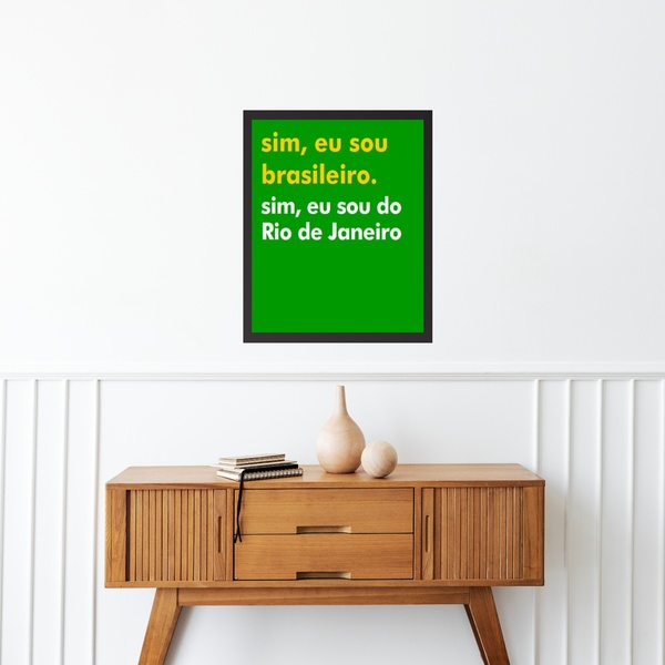 Quadro Decorativo Brasileiro Do Rio De Janeiro 45x34cm Moldur