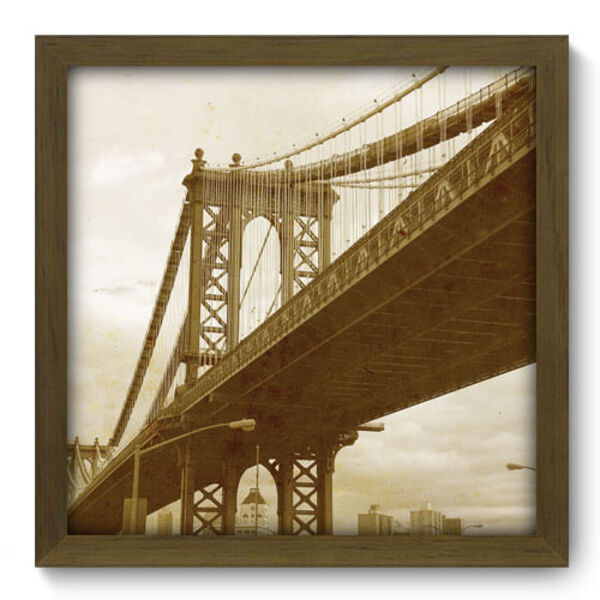 Quadro Decorativo - Brooklyn Bridge - 33cm X 33cm - 007qdvm