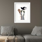 Quadro Decorativo Bruxa Cansada - 60x48cm Moldura Branca