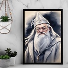 Quadro Decorativo Bruxo Dumbledore 45x34cm - Com Vidro Moldur