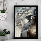 Quadro Decorativo Bruxo - Magia 33x24cm - Com Vidro Moldura P