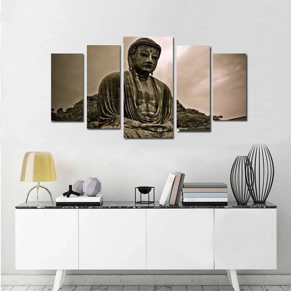 Quadro Decorativo Buda 5 Peças