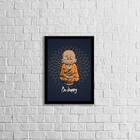 Quadro Decorativo Buda Baby - Be Happy 24x18cm - Com Vidro Mo